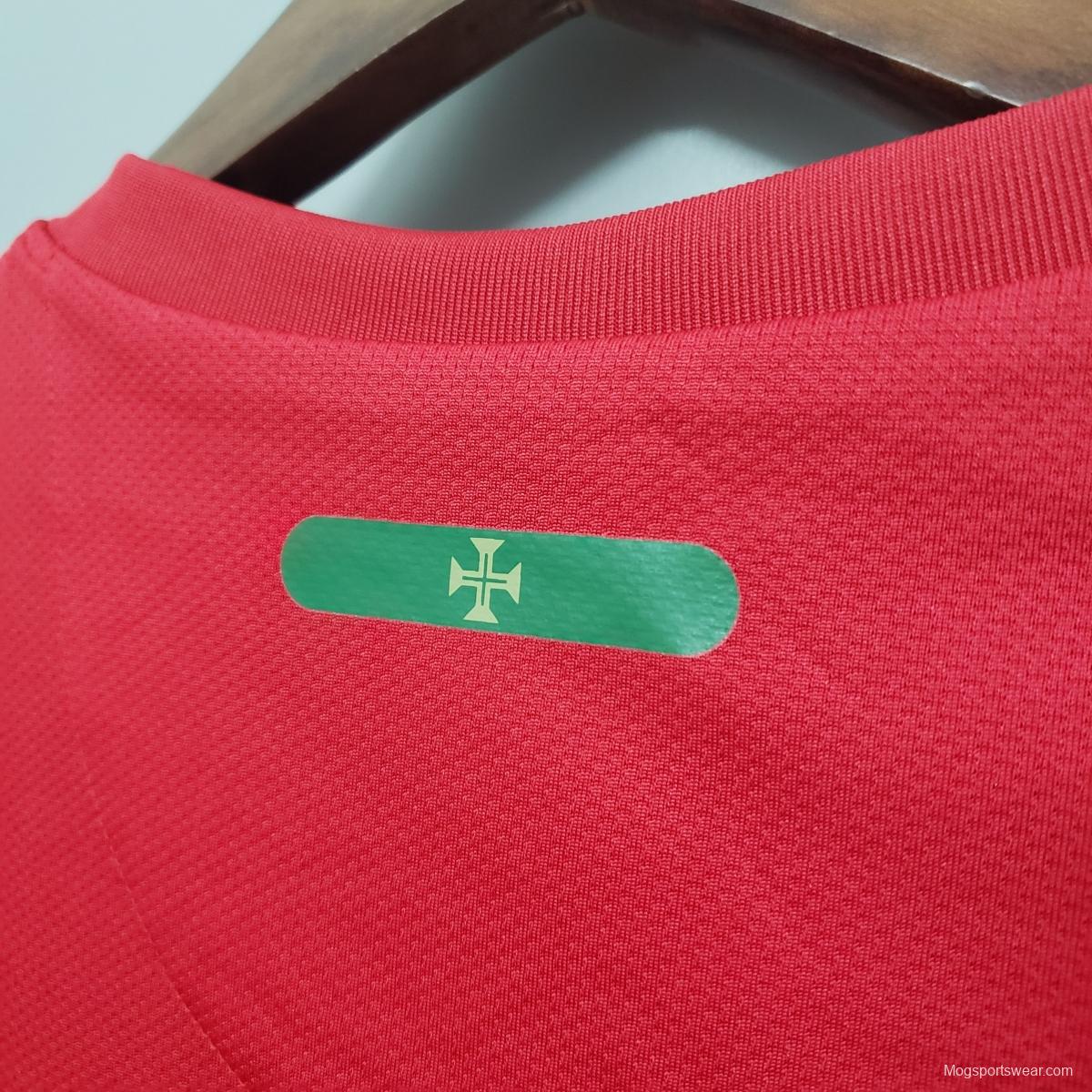 2010 Portugal red Camisa de futebol retro Soccer Jersey