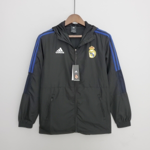 2022 Real Madrid Windbreaker Black Soccer Jersey