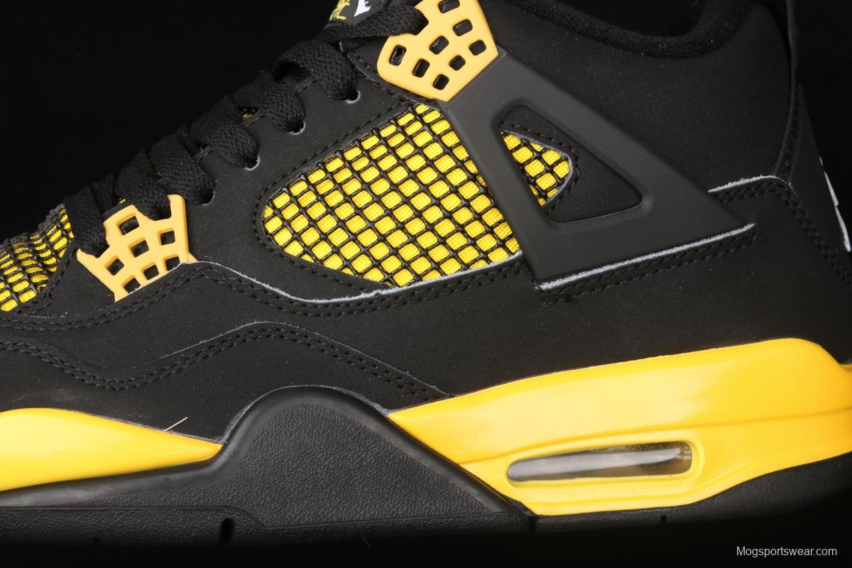 Air Jordan 4 Retro Black and Yellow 308497-008