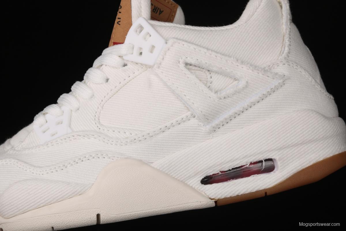 Levi's x Air Jordan 4 Levi co-signed tannin white AO2571-100