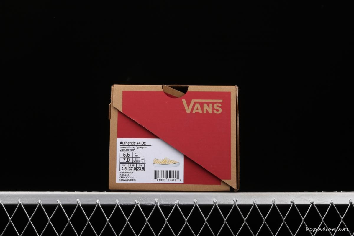 Vans Authentic classic Anna Heim orange checkerboard 4-hole low-edge high-end vulcanized skateboard shoes VN0A54F241P