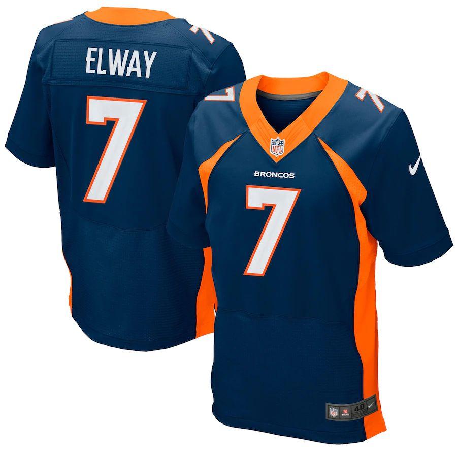 Men's John Elway Retired Player Elite Team Jersey - Navy Blue