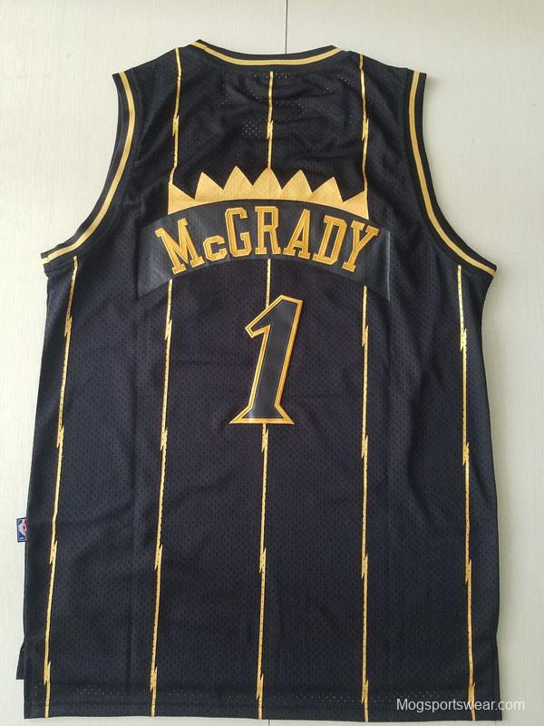 Tracy McGrady 1 1998-99 Throwback Classics Black Golden Edition Jersey