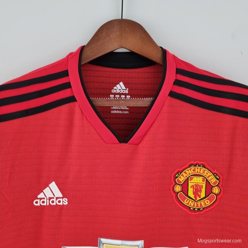 Retro 18/19 Manchester United Home Soccer Jersey