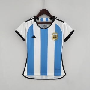 2022 Argentina Women's Home 2 Stars Soccer Jersey