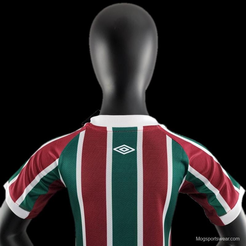 22/23 Kids Kit Fluminense Home Size16-28 Soccer Jersey