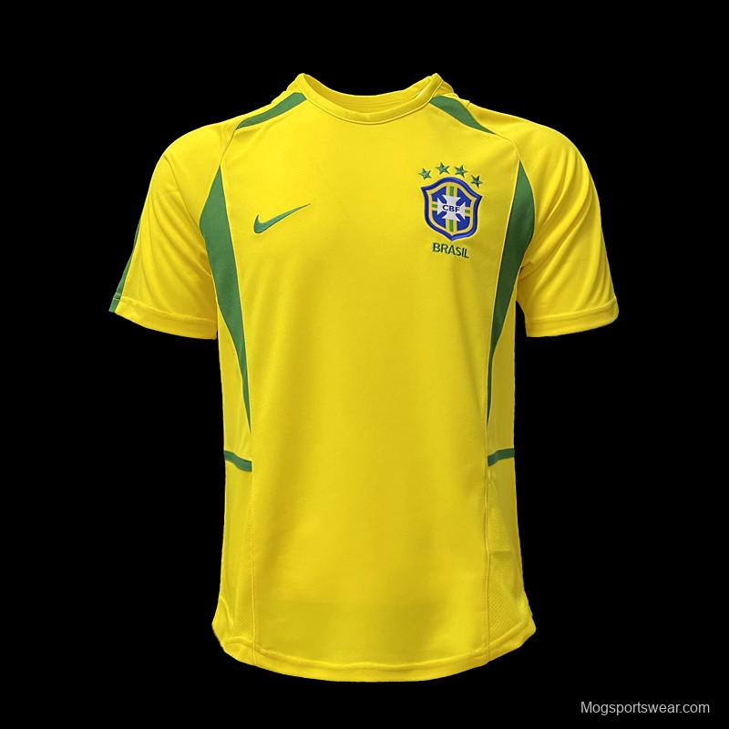 Retro 2002 Brazil Home Soccer Jersey