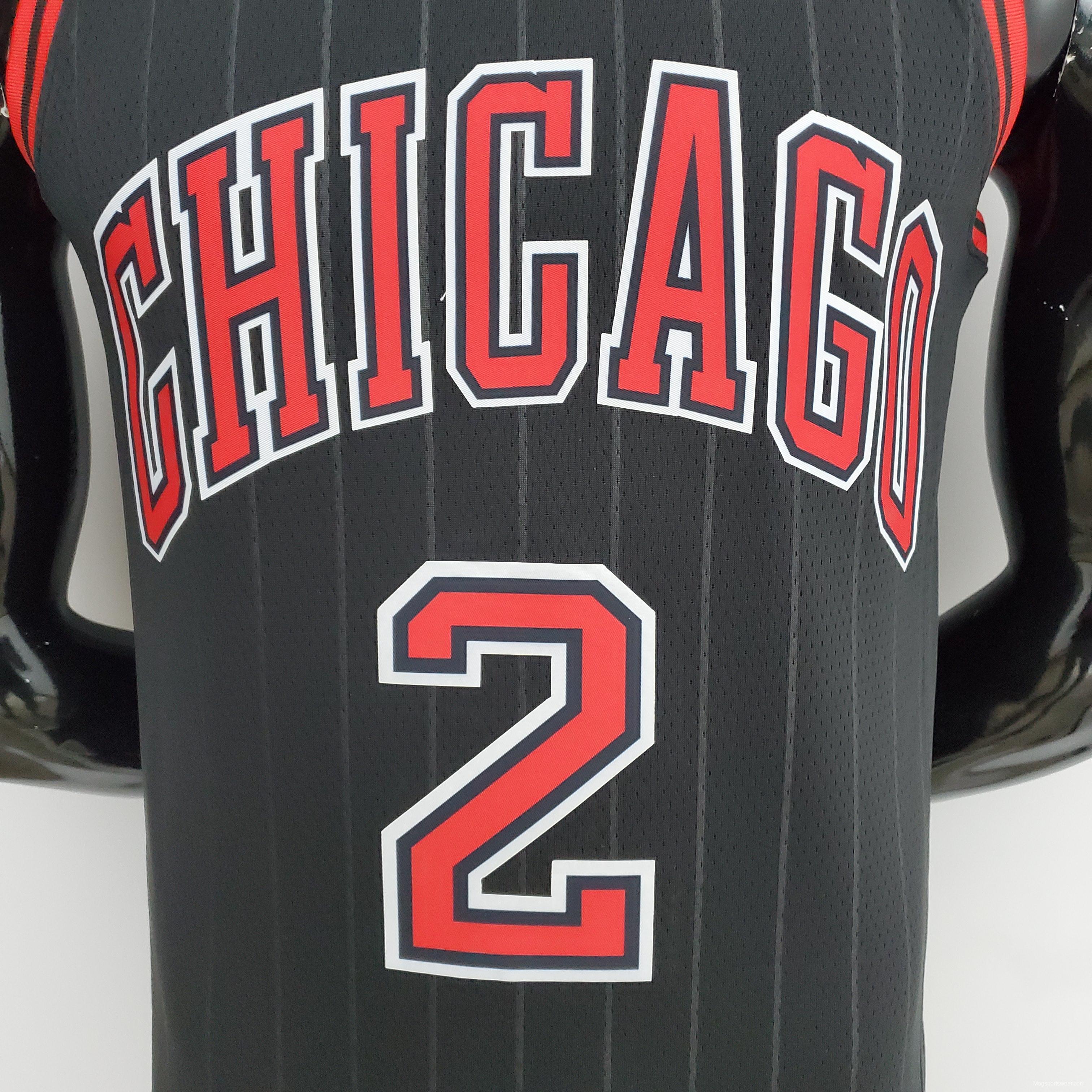 75th Anniversary Ball #2 Bulls Flyers Black NBA Jersey