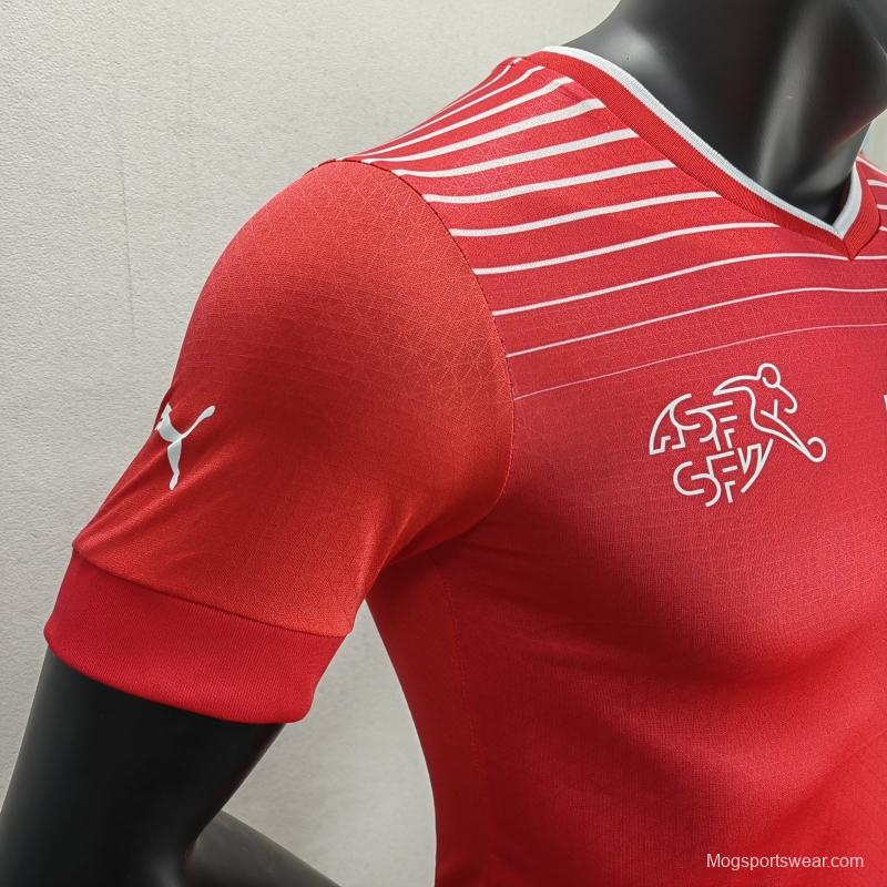 Player Version 2022 Switzerland Home Soccer Jersey