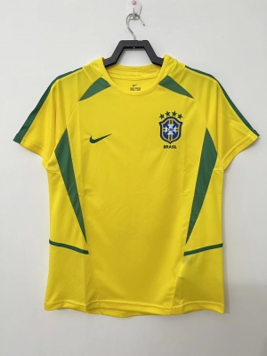 Retro 2002 Brazil Home Soccer Jersey