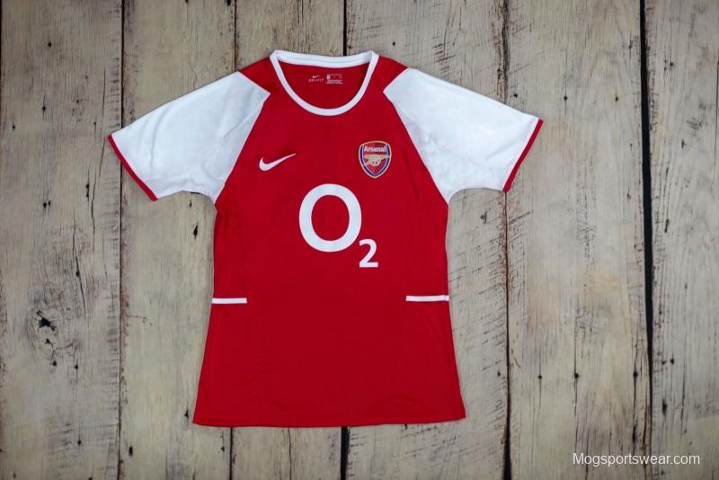 Retro 02/04 Arsenal Home Soccer Jersey