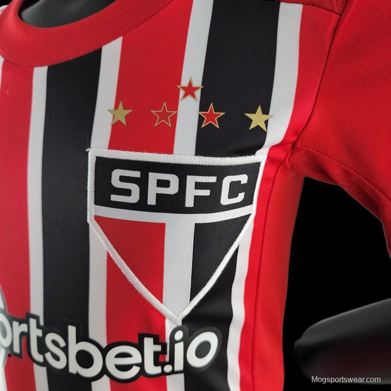 22/23 Kids Sao Paulo Away SIZE16-28 Soccer Jersey