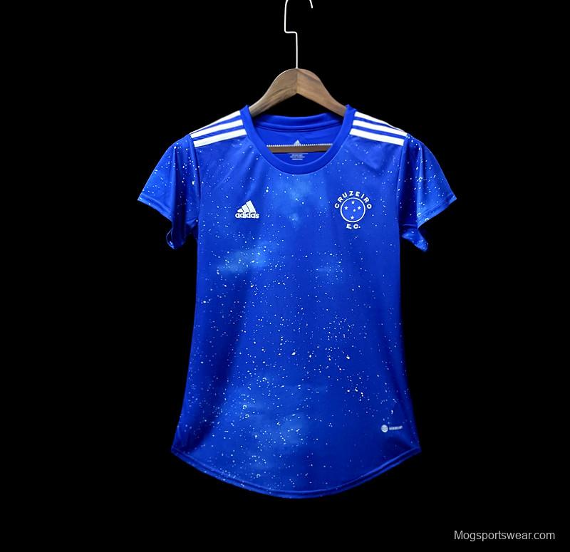 22/23 Cruzeiro Home Woman Soccer Jersey