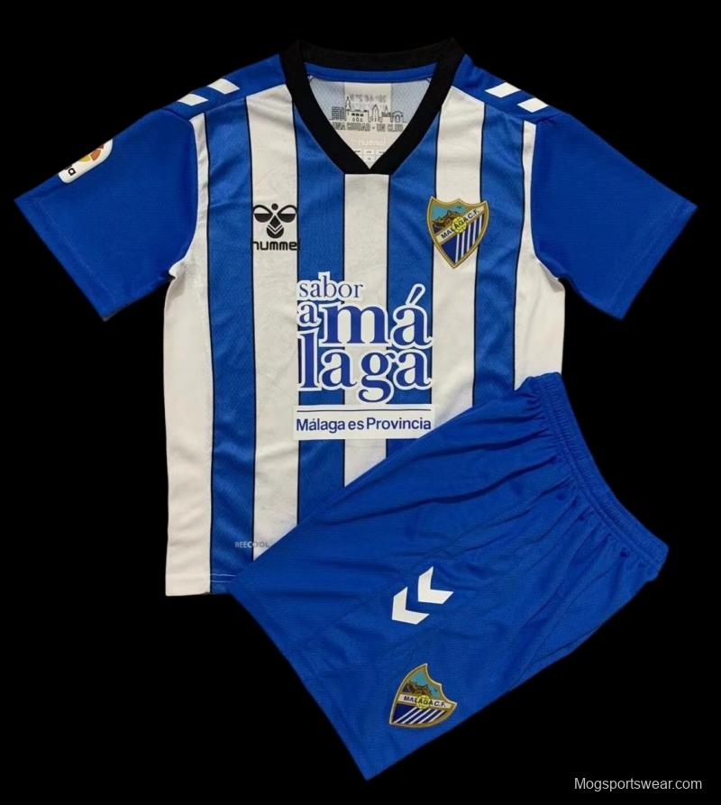 22/23 Malaga Home Kids Soccer Jersey