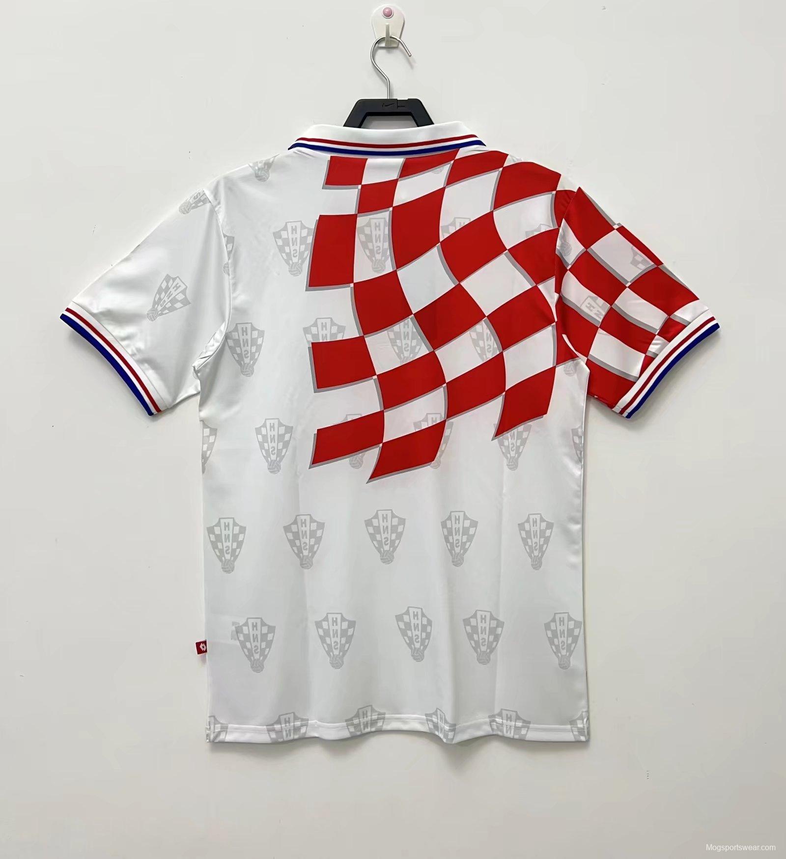 Retro 1998 Croatia Home Soccer Jersey