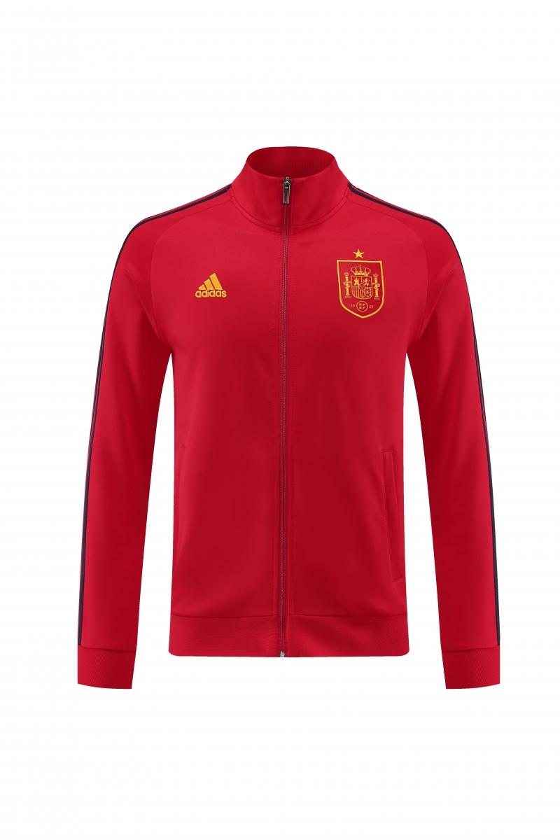 2022 Spain Red Full Zipper Tracksuit