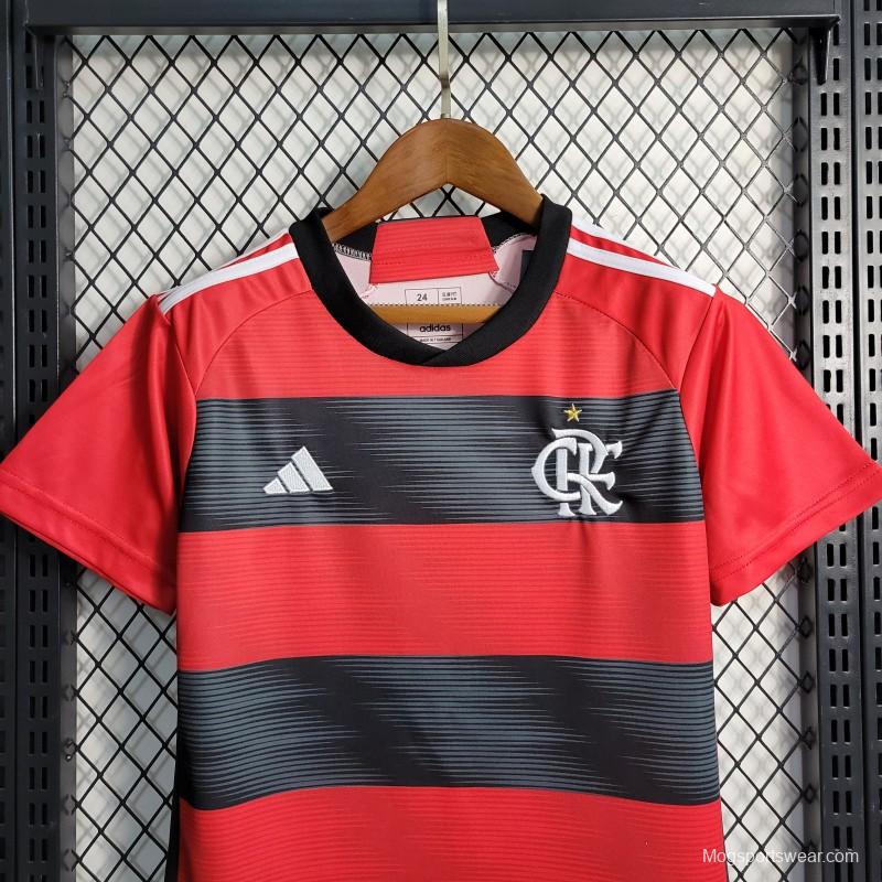 23-24 KIDS Flamengo Home Jersey Size 18-28