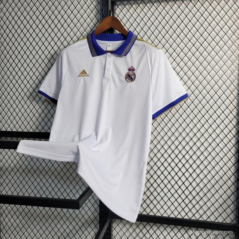 23-24 Real Madrid White POLO Jersey