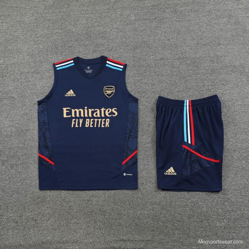 23-24 Arsenal Navy Vest Jersey+Shorts