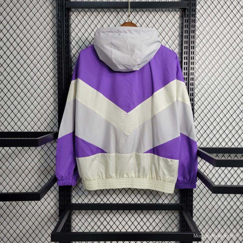 23-24 Mexico White Purple Windbreaker