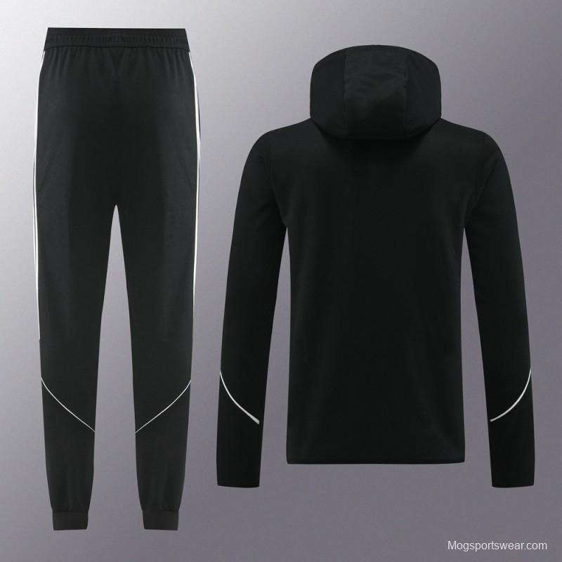 2024 Adidas Black Full Zipper HoodieJacket+Pants