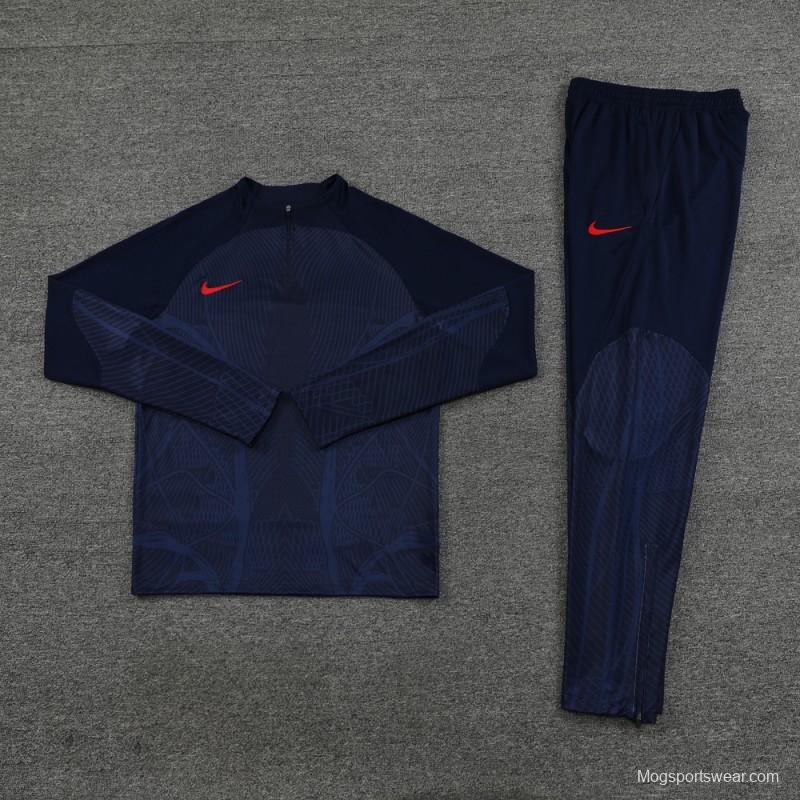 2024 Nike Navy Half Zipper Jacket+Pants