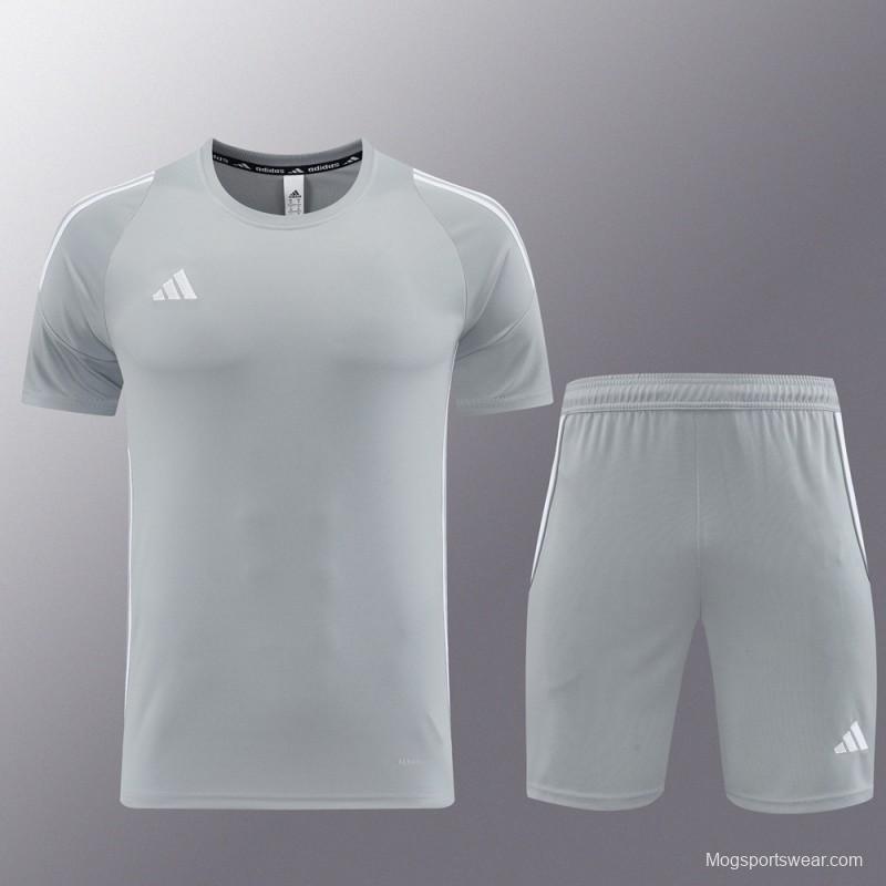 2024 Adidas Grey Short Sleeve Jersey+Shorts