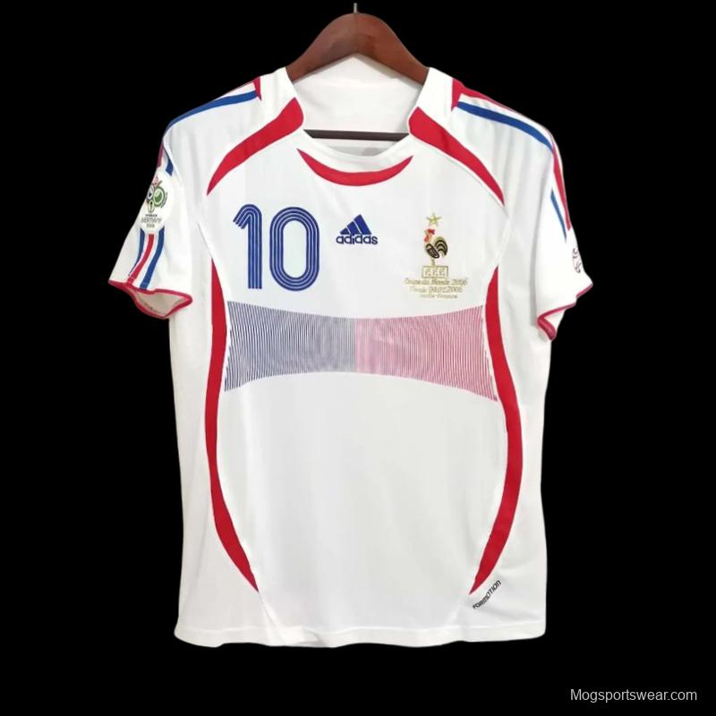 Retro 2006 France Away Soccer Jersey With 06 World Cup Patch