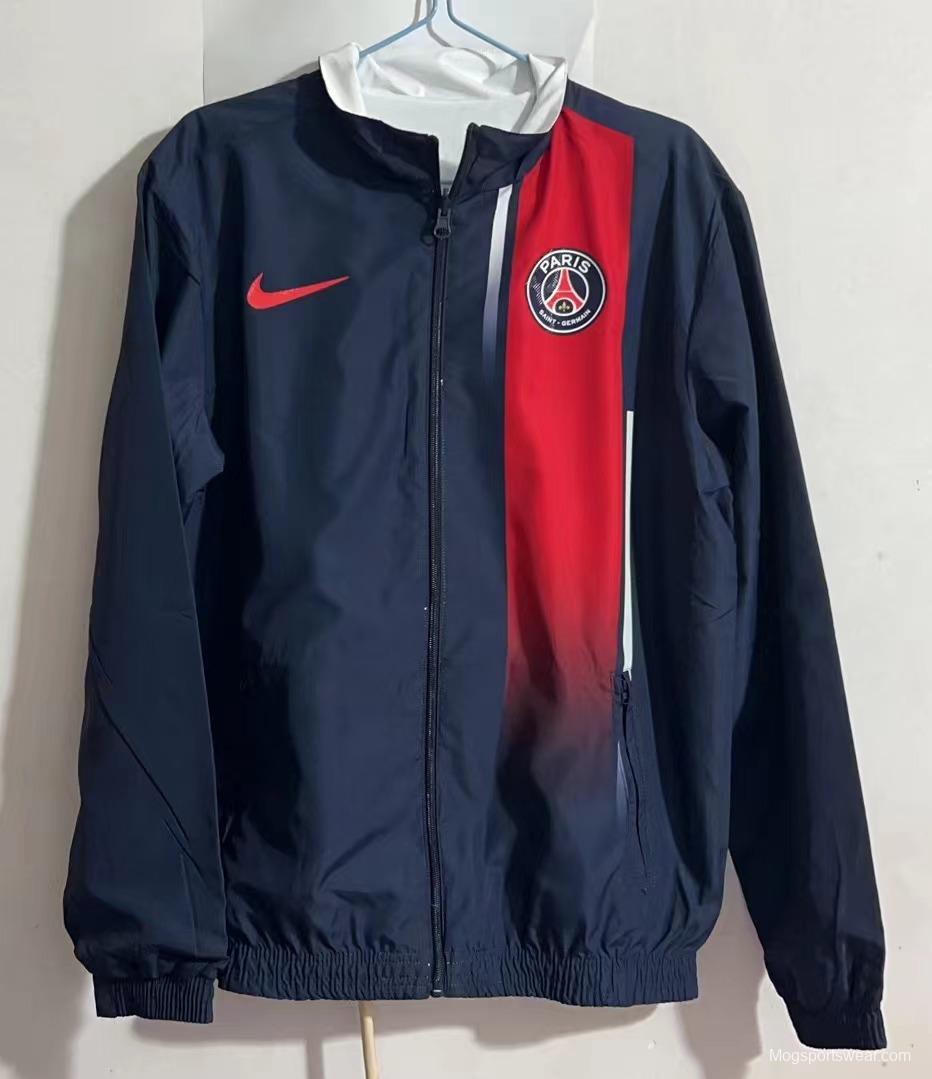 23/24 PSG Navy/White Reversible Full Zipper Jacket