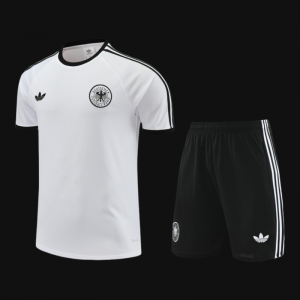 2024 Germany White Cotton Short Sleeve Jersey+Shorts